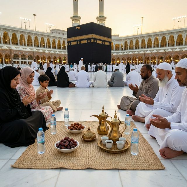 أجواء الإفطار في الحرم المكي الشريف خلال شهر رمضان