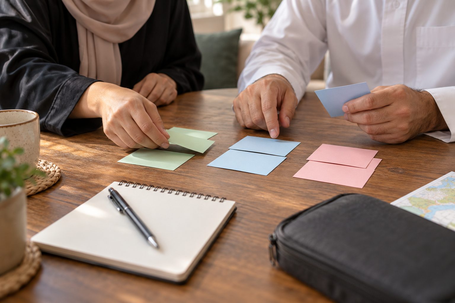 ترتيب بطاقات توزيع الغرف قبل حجز رحلة العمرة للعائلة